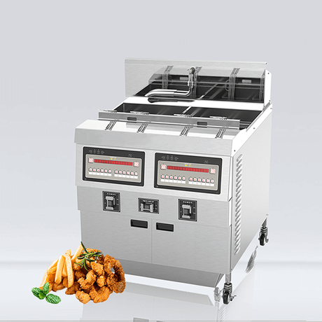 2 бак 4 корзина коммерческий газ картофель фри