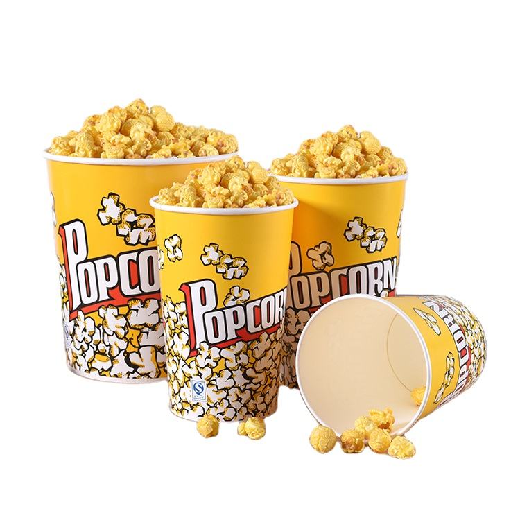 Popcorn Cups Paper Bucket Pack с крышкой