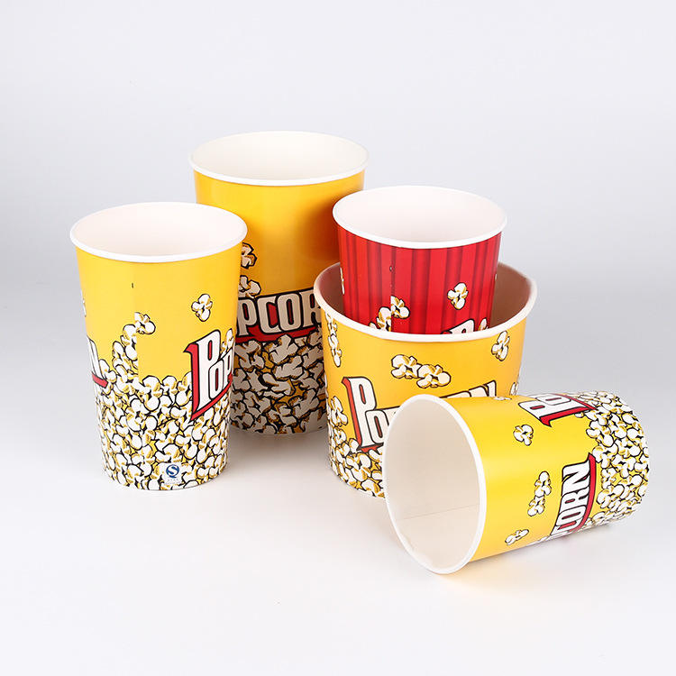 Popcorn Cups Paper Bucket Pack с крышкой