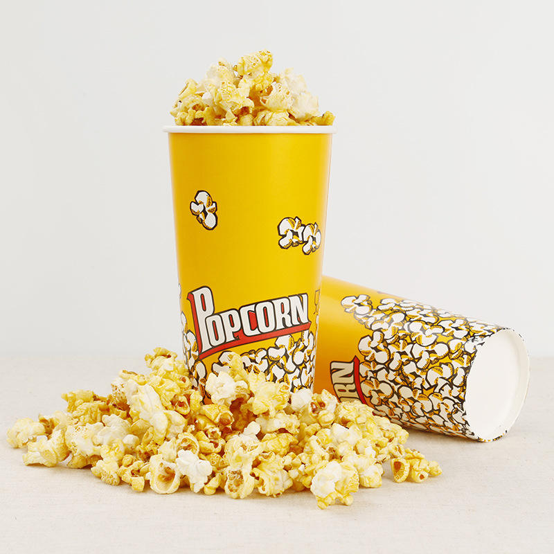 Popcorn Cups Paper Bucket Pack с крышкой