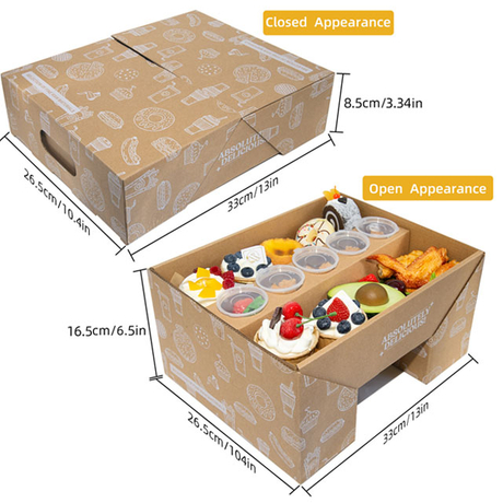Оптовая защита окружающей среды Kraft Paper Takeaway Lunch Box