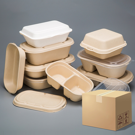 Bagasse упаковывать пищевые контейнер с сахарным тростником