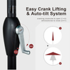 9 футов Auto Tilt Flora Patio зонтик